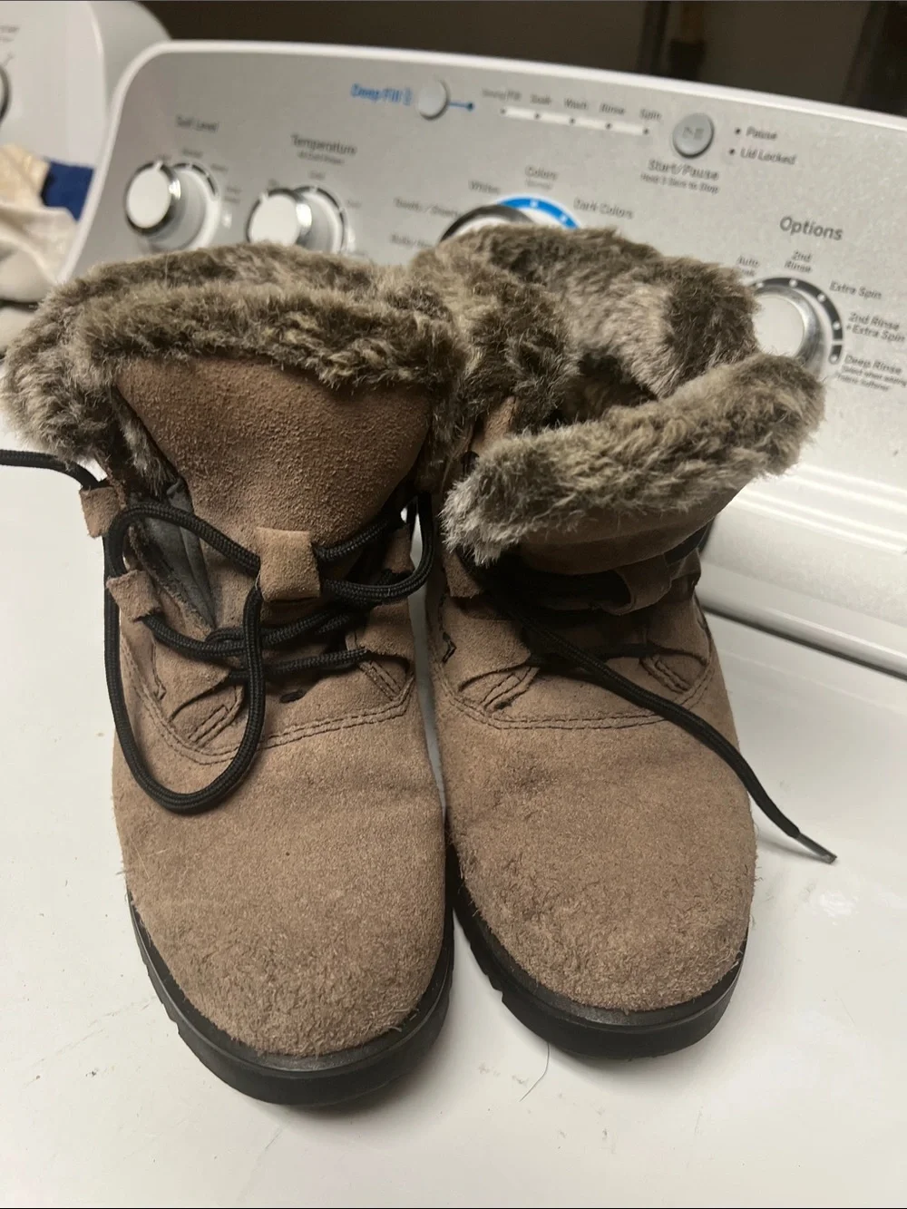 Sporto Brown Faux-Fur Winter Ankle Boots